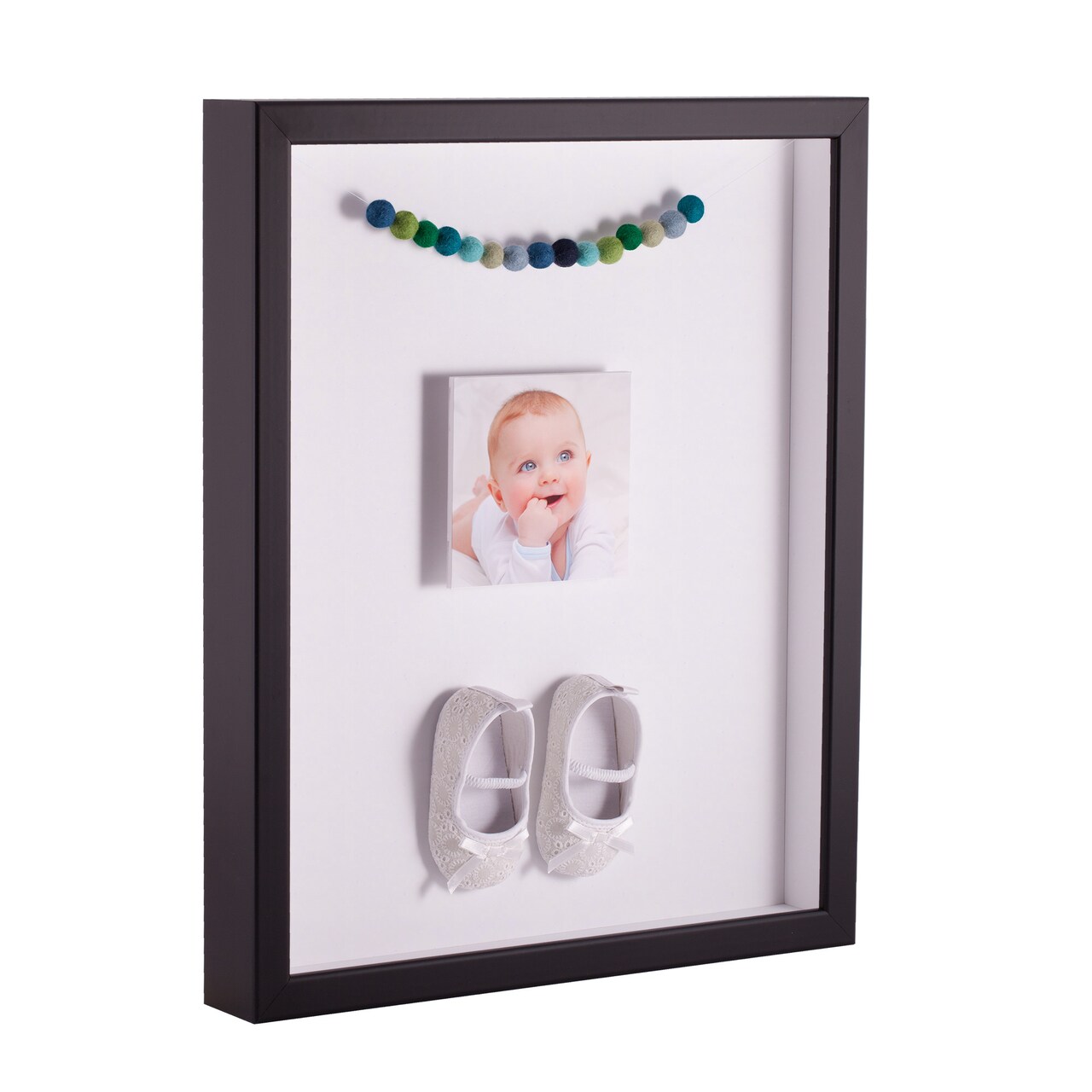 ArtToFrames 20x30 Inch Shadow Box Picture Frame, with a Satin Black Tall 1.00" Wide Shadowbox frame and Super White Mat Backing (4654)